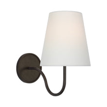 Load image into Gallery viewer, Lyndsie Wall Light in Aged Iron (Linen).

