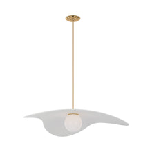 Load image into Gallery viewer, Mahalo LED Tri Pendant Light in Hand-Rubbed Antique Brass (Matte White).
