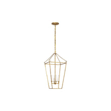 Load image into Gallery viewer, Malloy Pendant Light in Gilded Iron (14-Inch).
