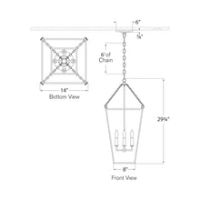 Load image into Gallery viewer, Malloy Pendant Light - line drawing.
