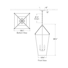 Load image into Gallery viewer, Malloy Pendant Light - line drawing.
