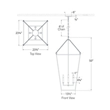Load image into Gallery viewer, Malloy Pendant Light - line drawing.

