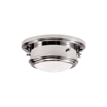 Load image into Gallery viewer, Marine Flush Mount Ceiling Light in Polished Nickel (Small).
