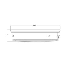 Load image into Gallery viewer, Marine Flush Mount Ceiling Light - line drawing.
