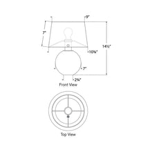 Load image into Gallery viewer, Masie LED Table Lamp - line drawing.
