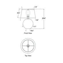 Load image into Gallery viewer, Masie LED Table Lamp - line drawing.
