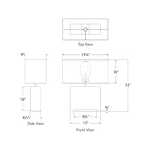 Load image into Gallery viewer, Matero Table Lamp - line drawing.
