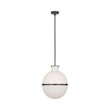 Load image into Gallery viewer, Maxey Pendant Light in Bronze (White Glass).
