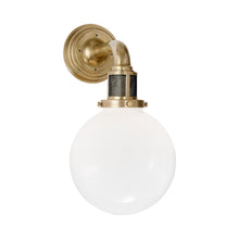 Load image into Gallery viewer, McCarren Bath Wall Light in Natural Brass (1-Light).

