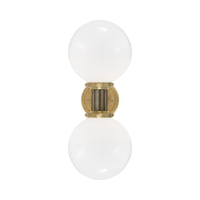 Load image into Gallery viewer, McCarren Bath Wall Light in Natural Brass (2-Light).
