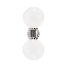 Load image into Gallery viewer, McCarren Bath Wall Light in Polished Nickel (2-Light).
