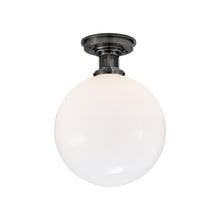 Load image into Gallery viewer, McCarren Flush Mount Ceiling Light in Bronze (Medium).
