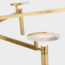 Load image into Gallery viewer, Melange Floating Disc LED Chandelier in Detail.
