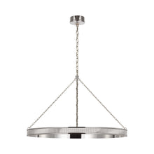 Load image into Gallery viewer, Menil LED Ring Chandelier in Polished Nickel.

