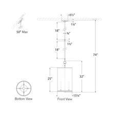 Load image into Gallery viewer, Modern Pendant Light - line drawing.
