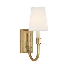 Load image into Gallery viewer, Modern Wall Light in Hand-Rubbed Antique Brass.
