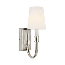 Load image into Gallery viewer, Modern Wall Light in Polished Nickel.
