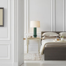 Load image into Gallery viewer, Montaigne Table Lamp in bedroom.
