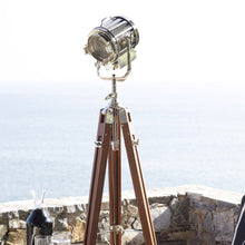 Load image into Gallery viewer, Montauk Floor Lamp in Outside Area.
