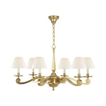 Load image into Gallery viewer, Myrna Chandelier in Natural Brass.
