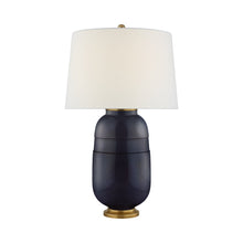 Load image into Gallery viewer, Newcomb Table Lamp in Mixed Blue Brown.

