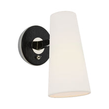 Load image into Gallery viewer, Olina Wall Light in Polished Nickel/Ebony.
