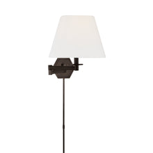 Load image into Gallery viewer, Olivier Swing Arm Wall Light in Bronze.
