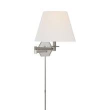 Load image into Gallery viewer, Olivier Swing Arm Wall Light in Polished Nickel.
