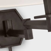 Load image into Gallery viewer, Olivier Swing Arm Wall Light in Detail.

