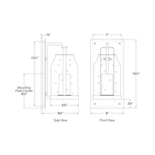 Load image into Gallery viewer, Ollie Outdoor LED Wall Light - line drawing.
