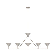 Load image into Gallery viewer, Orsay Linear Chandelier in Polished Nickel.
