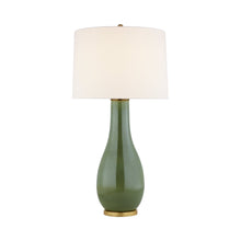 Load image into Gallery viewer, Orson Table Lamp in Shellish Kiwi.
