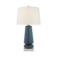 Load image into Gallery viewer, Parisienne Table Lamp in Oslo Blue (Medium).
