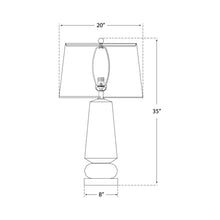 Load image into Gallery viewer, Parisienne Table Lamp - line drawing.
