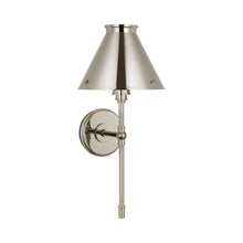 Load image into Gallery viewer, Parkington Tail Wall Light in Polished Nickel (Polished Nickel).
