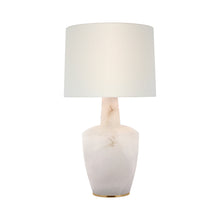 Load image into Gallery viewer, Paros Table Lamp in Alabaster (17-Inch).
