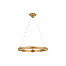 Load image into Gallery viewer, Paxton LED Chandelier in Natural Brass (24-Inch).
