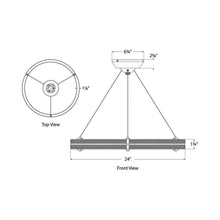 Load image into Gallery viewer, Paxton LED Chandelier - line drawing.

