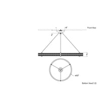 Load image into Gallery viewer, Paxton LED Chandelier - line drawing.
