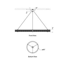Load image into Gallery viewer, Paxton LED Chandelier - line drawing.
