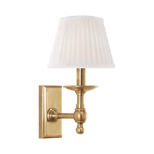 Load image into Gallery viewer, Payson Wall Light in Natural Brass.
