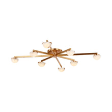 Load image into Gallery viewer, Pedra LED Flush Mount Ceiling Light in Antique-Burnished Brass (X-Large).
