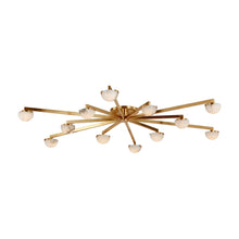Load image into Gallery viewer, Pedra LED Flush Mount Ceiling Light in Antique-Burnished Brass (Grande).
