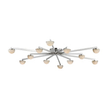 Load image into Gallery viewer, Pedra LED Flush Mount Ceiling Light in Polished Nickel (Grande).
