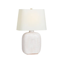 Load image into Gallery viewer, Pemba Table Lamp in Glossy White Crackle (Medium).

