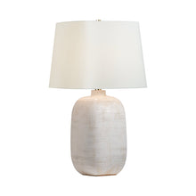 Load image into Gallery viewer, Pemba Table Lamp in Glossy White Crackle (Large).
