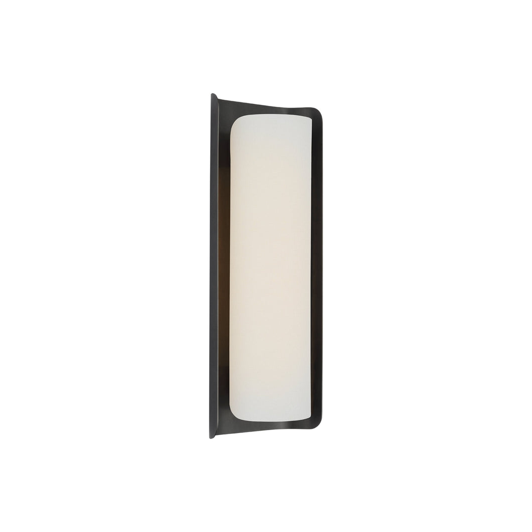 Penumbra LED Wall Light in Bronze/Linen (15-Inch).