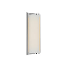 Load image into Gallery viewer, Penumbra LED Wall Light in Polished Nickel/Linen (15-Inch).

