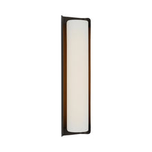 Load image into Gallery viewer, Penumbra LED Wall Light in Bronze/Linen (21-Inch).
