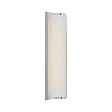 Load image into Gallery viewer, Penumbra LED Wall Light in Polished Nickel/Linen (21-Inch).
